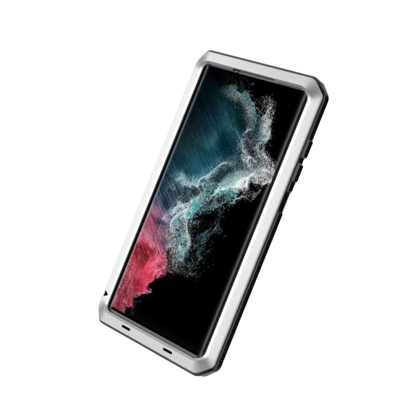 Samsung Galaxy S23 Ultra - Vankka alumiinikotelo HEAVY DUTY Silver