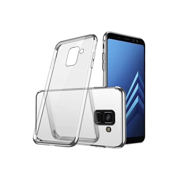 Samsung Galaxy A6 Plus - Sähköpinnoitettu silikonikuori Silver
