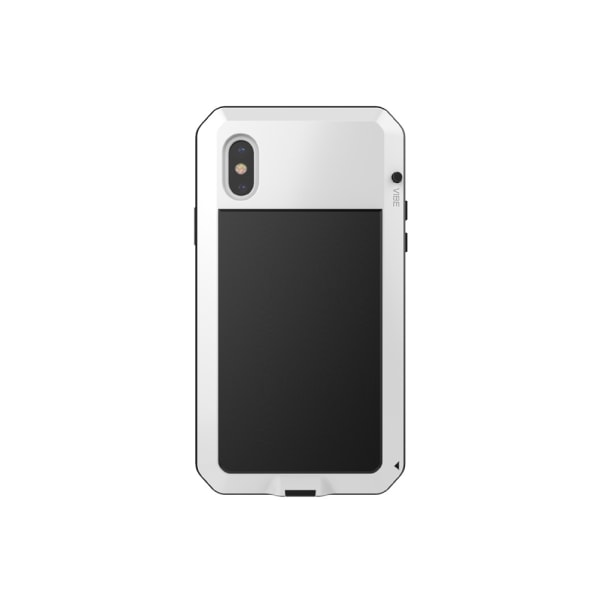 Stærkt beskyttelsescover i aluminium til iPhone X/XS Silver