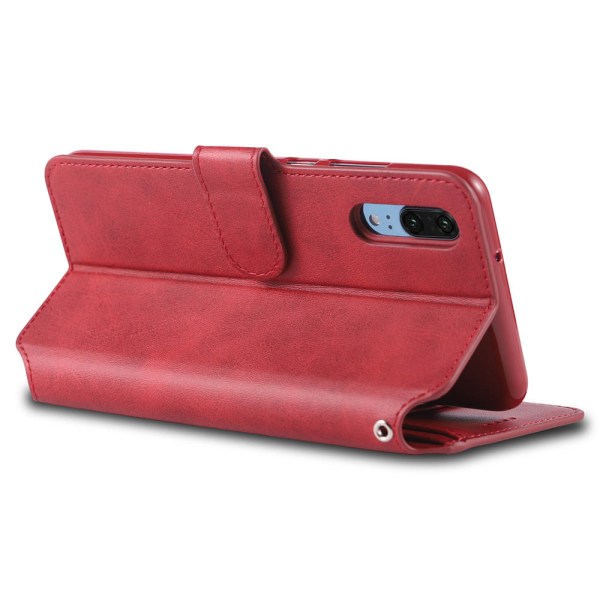 Stilig beskyttende lommebokdeksel - Huawei P20 Pro Röd