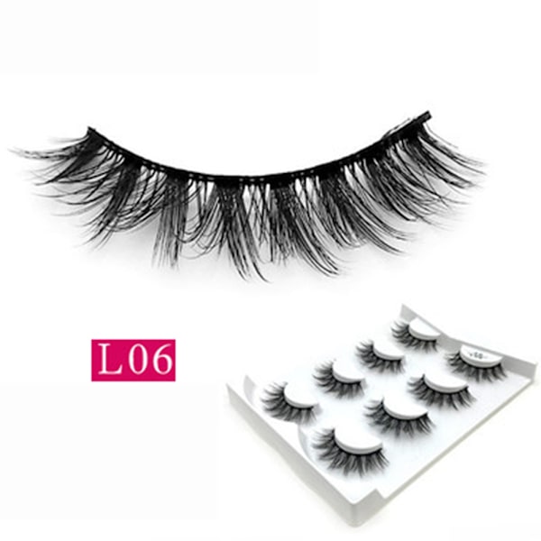 Lösögonfransar i 3D-Minkhår från Merisdel (4-PACK) Svart L01
