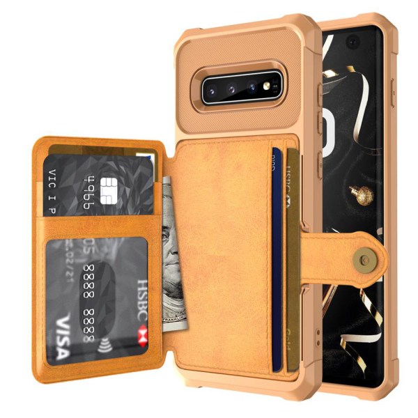 Samsung Galaxy S10E - Professionelt stilfuldt cover med kortrum Svart