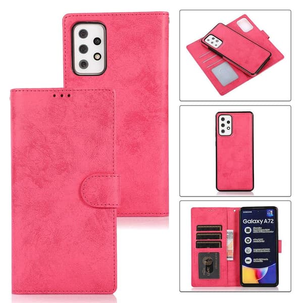 Samsung Galaxy A52 - Elegant LEMAN Wallet Cover Ljusblå