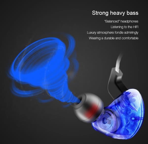JX In-ear Hörlurar med Mic In-lineControl (Earphone) Röd