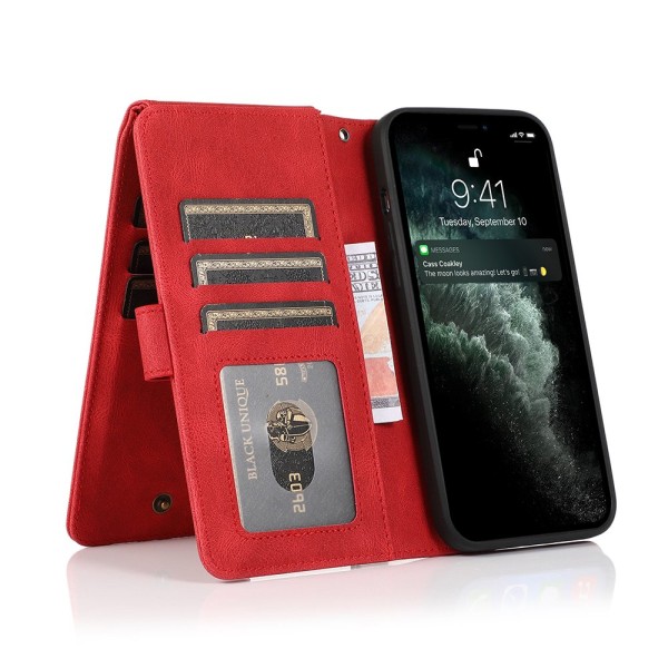 iPhone 12 Pro Max - Smart og vellavet pung etui Röd