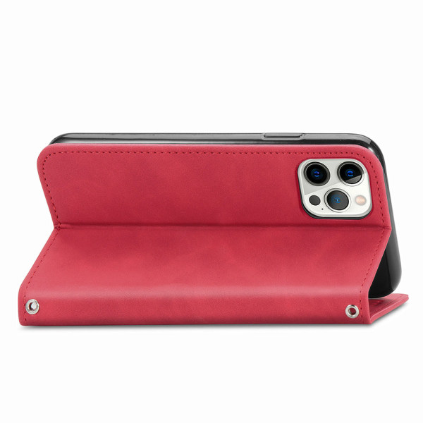 iPhone 12 Pro - Plånboksfodral Röd