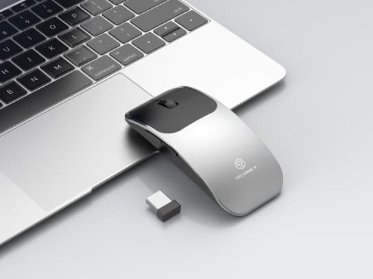 Trådlös Mus, 2,4G USB Ergonomisk Mus, PC MAC UNIVERSAL grå
