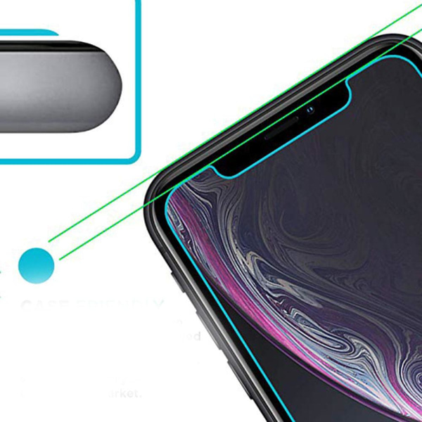 iPhone XR 2-PACK Skjermbeskyttelse Standard 9H 0,3 mm HD-Clear Transparent/Genomskinlig