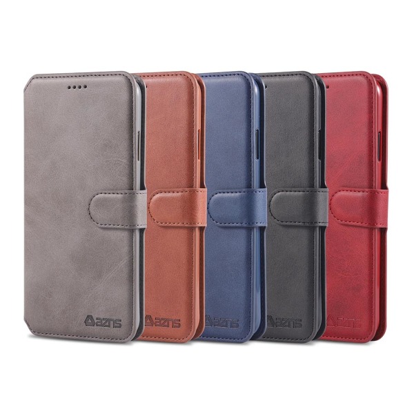 Elegant Smart Plånboksfodral (AZNS) - iPhone XR Röd