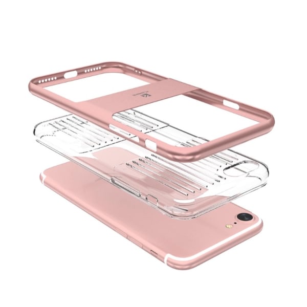 Praktisk stødabsorberende hybrid cover til iPhone 7 fra FLOVEME Svart