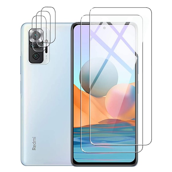 Redmi Note 10 Pro Sk�rmskydd och Kameralinsskydd Transparent