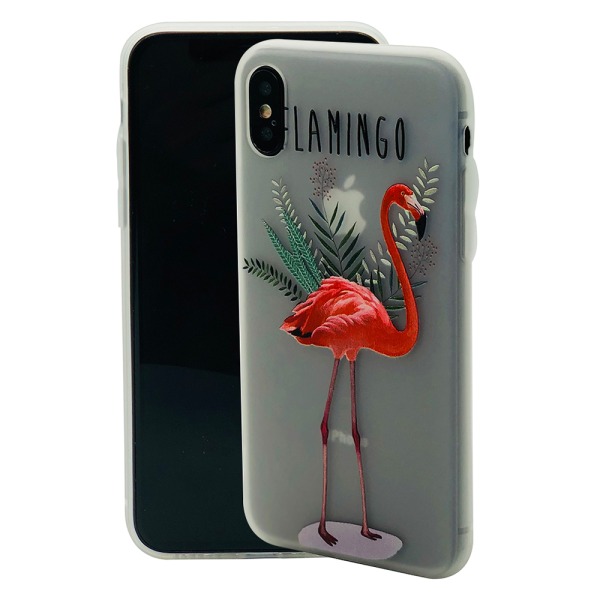 Flamingo - Retro silikone etui til iPhone X/XS