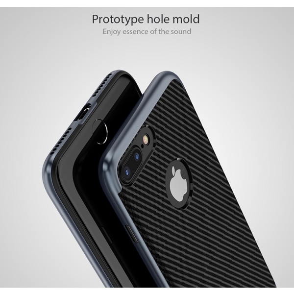 Stilrent skal till iPhone 7 PLUS från FLOVEME's (CARBON-serie) Grå