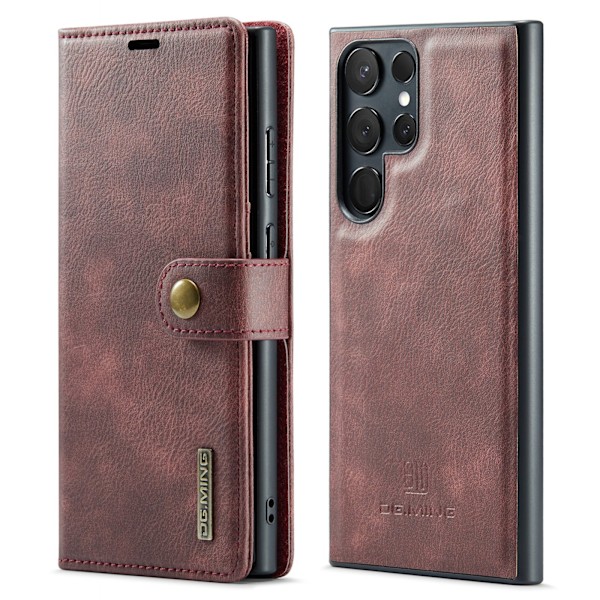 Galaxy S23 Ultra - Multifunktionellt Läderfodral med Ställ Svart