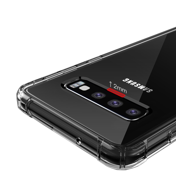 Silikonskal Tjocka Hörn - Samsung Galaxy S10 Plus Transparent/Genomskinlig