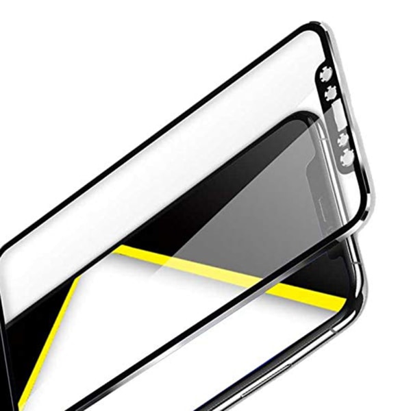 4-PAKK iPhone 11 Pro Max HuTech Carbon skjermbeskytter Vit