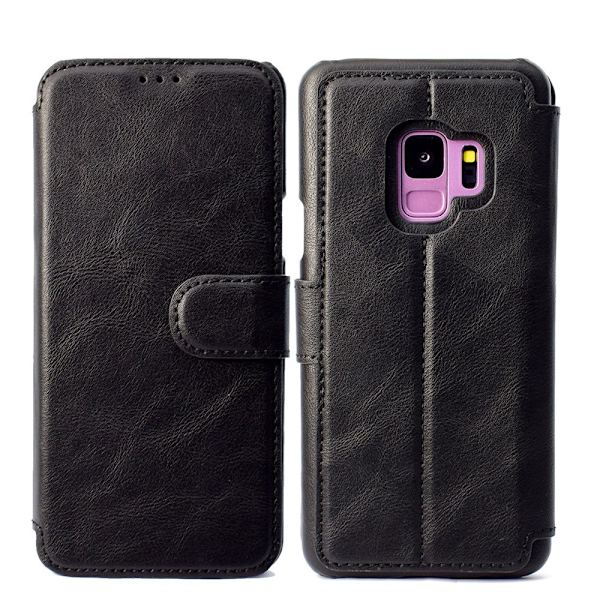 Samsung Galaxy S9 - Elegant etui med pung Svart