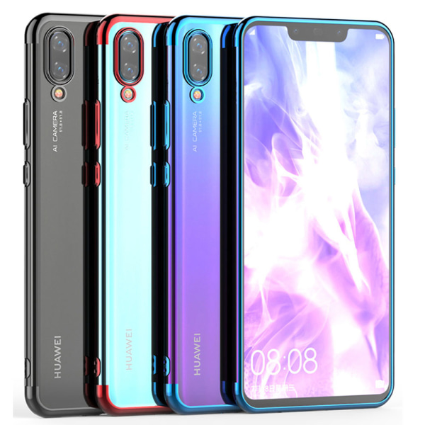 Praktisk fleksibelt silikonecover - Huawei P20 Lite Röd