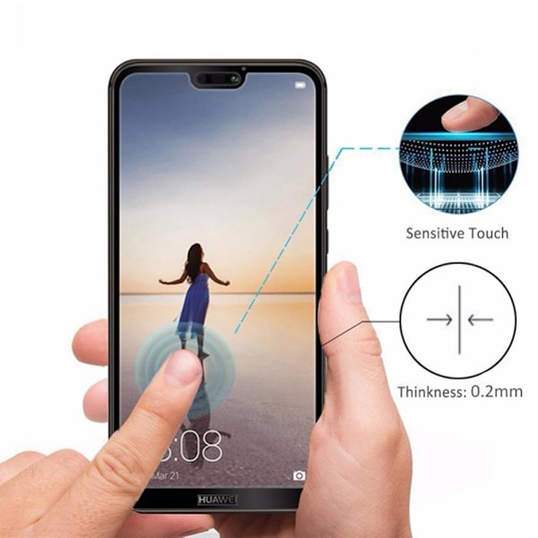 P20 Pro 2-PACK Skärmskydd Standard 9H 0,3mm HD-Clear Transparent