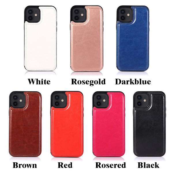 iPhone 12 Mini -Praktiskt Skal med Korthållare Roséguld