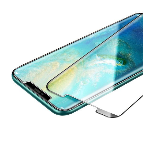 2-PACK HuTech EXXO-Skärmskydd i 3D-edition - Huawei Mate 20 pro Svart