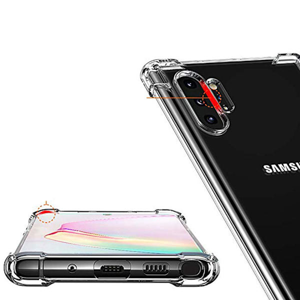 Samsung Galaxy Note10 Plus - Stötdämpande Floveme Silikonskal Transparent/Genomskinlig