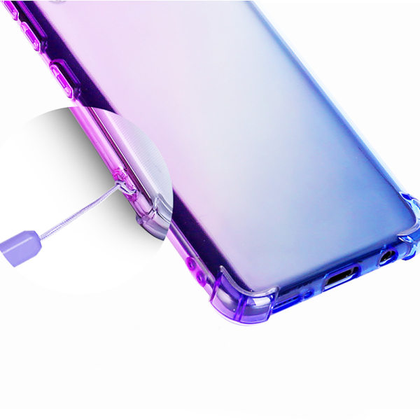 Samsung Galaxy A40 - Stødabsorberende Air-Bag silikonetui (Floveme) Rosa/Lila