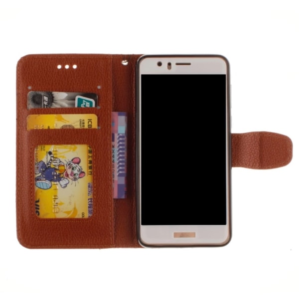 Huawei P10 Plus - Stilrent Plånboksfodral ställfunktion kortfack Lila