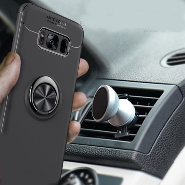Samsung Galaxy S8 - Skal med Ringhållare Svart/Blå