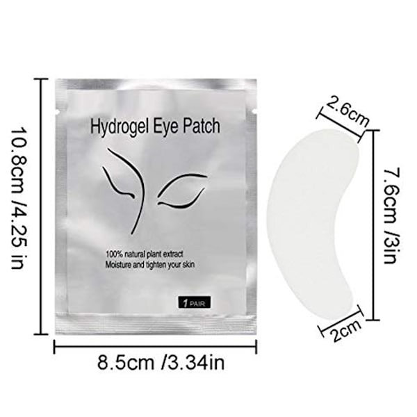 100-PACK Eyepads/Eyepatches till Ögonfransförlängning