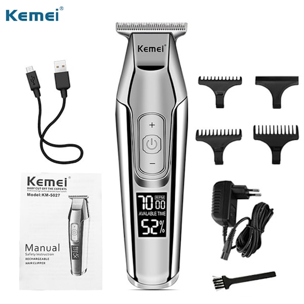 Kemei KM5027 Effektfulla Skägg Trimmer Svart