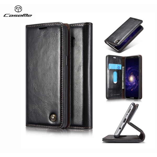 Elegant lommebokdeksel i skinn til Galaxy S8+ fra CASEME Vit