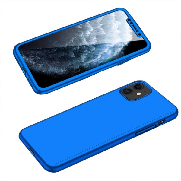 iPhone 12 Mini - Stilfuld beskyttende dobbeltskal (FLOVEME) Blå