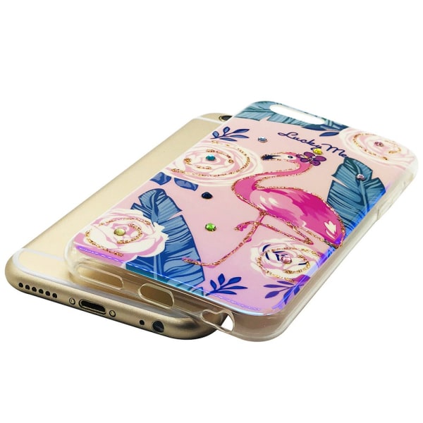 Pretty Flamingo - Retro silikone etui til iPhone 6/6S Plus