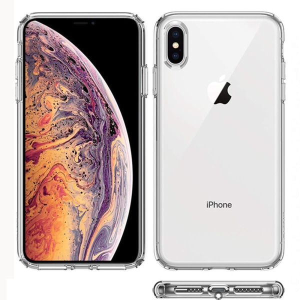 Käytännöllinen suojaava silikonikotelo (FLOVEME) - iPhone XS MAX Transparent/Genomskinlig