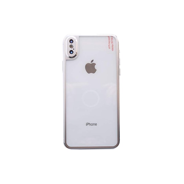 Foran og bak aluminium iPhone XR skjermbeskytter 9H HD-Clear Silver