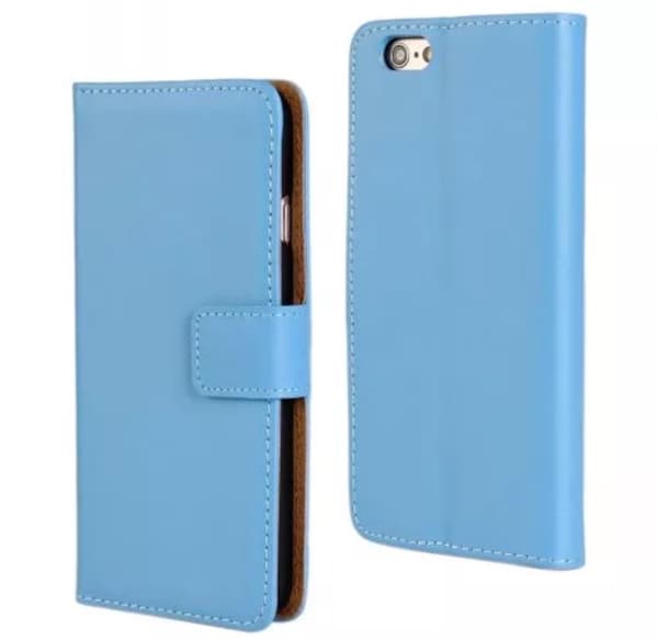 Stilrent VINTAGE Plånboksfodral i läder för iPhone 7 PLUS Blå