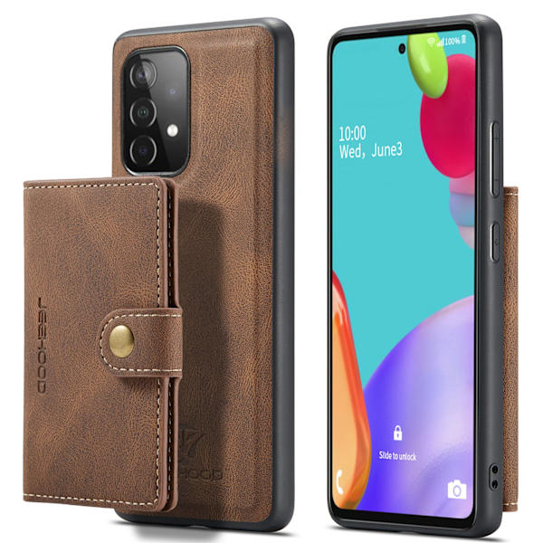 Samsung Galaxy A53 5G - Stilrent Effektfullt Skal med Korthållare Roséguld