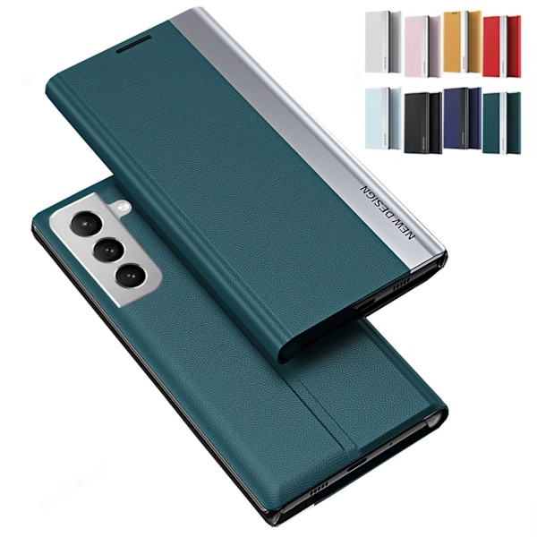 Samsung Galaxy S23 Fodral - Spegelfinish & kickstand Vit