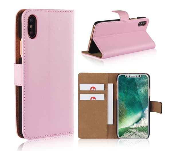 iPhone X - Stilrent Plånboksfodral i Läder Grön