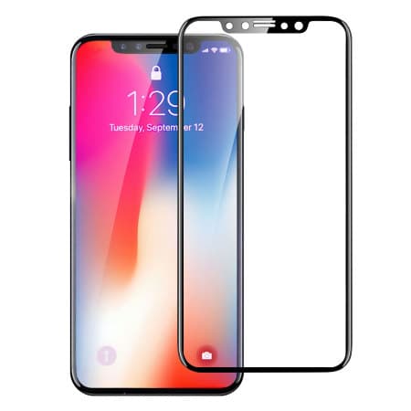iPhone X - 2-PACK Skärmskydd av ProGuard (3D/HD-Clear) Fullfit Svart