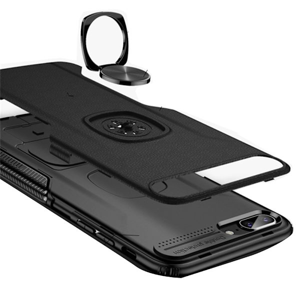 Elegant (LEMAN) Skal med Ringhållare - Samsung Galaxy S10 Blå
