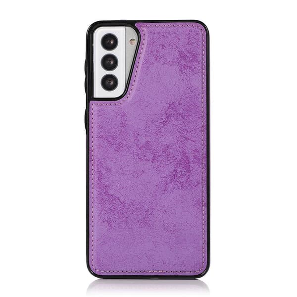 Samsung Galaxy S21 - Stilfuldt LEMAN Wallet etui Mörkblå