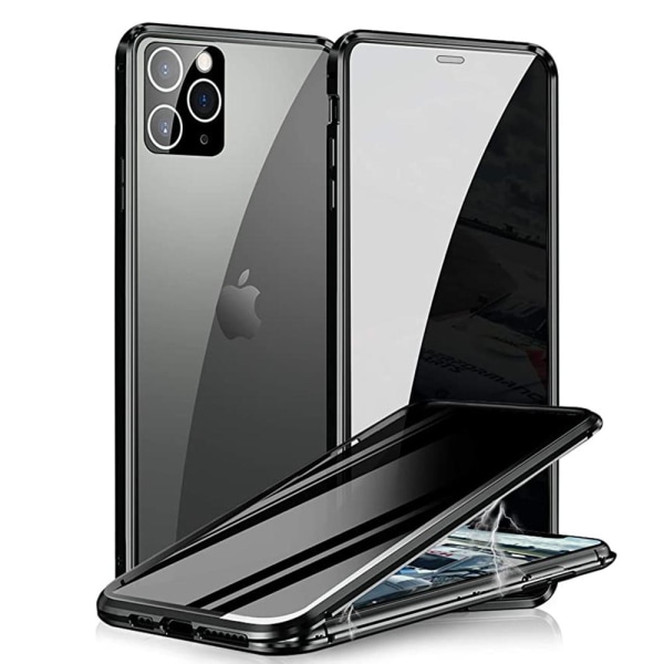 iPhone 12 Pro Max - Praktisk beskyttende magnetisk dobbeltskall Silver