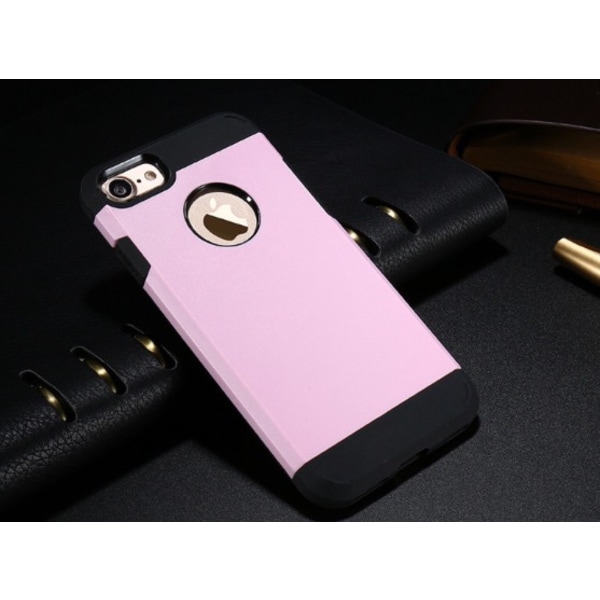 Ainutlaatuinen tyylikäs ja kätevä hybridipanssarikotelo - iPhone 7 FLOVEME Rosa
