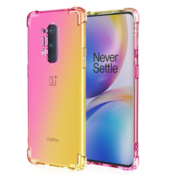 OnePlus 8 Pro - Silikonskal Blå/Rosa