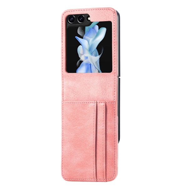 Galaxy Z Flip 5 5G - Plånboksfodral med kortfack Rosa guld