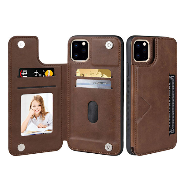 Stilsäkert Skyddsskal med Kortfack - iPhone 11 Pro Mörkblå