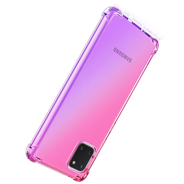 Samsung Galaxy A22 5G - Skyddande FLOVEME Silikonskal Rosa/Lila