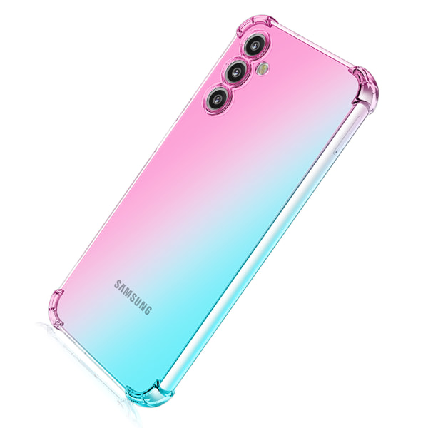 Samsung Galaxy A55 5G - Stilrent Tunt Silikonskal Blå/Rosa